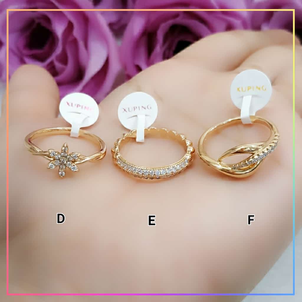 cincin xuping cincin dewasa premum ori xuping perhiasan wanita lapis emas gold A180