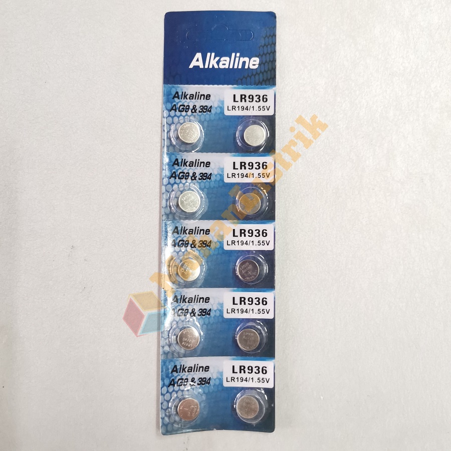 Baterai Batre Baterry Baterei Kancing Cell AG9 LR45 LR936 SR936SW 394