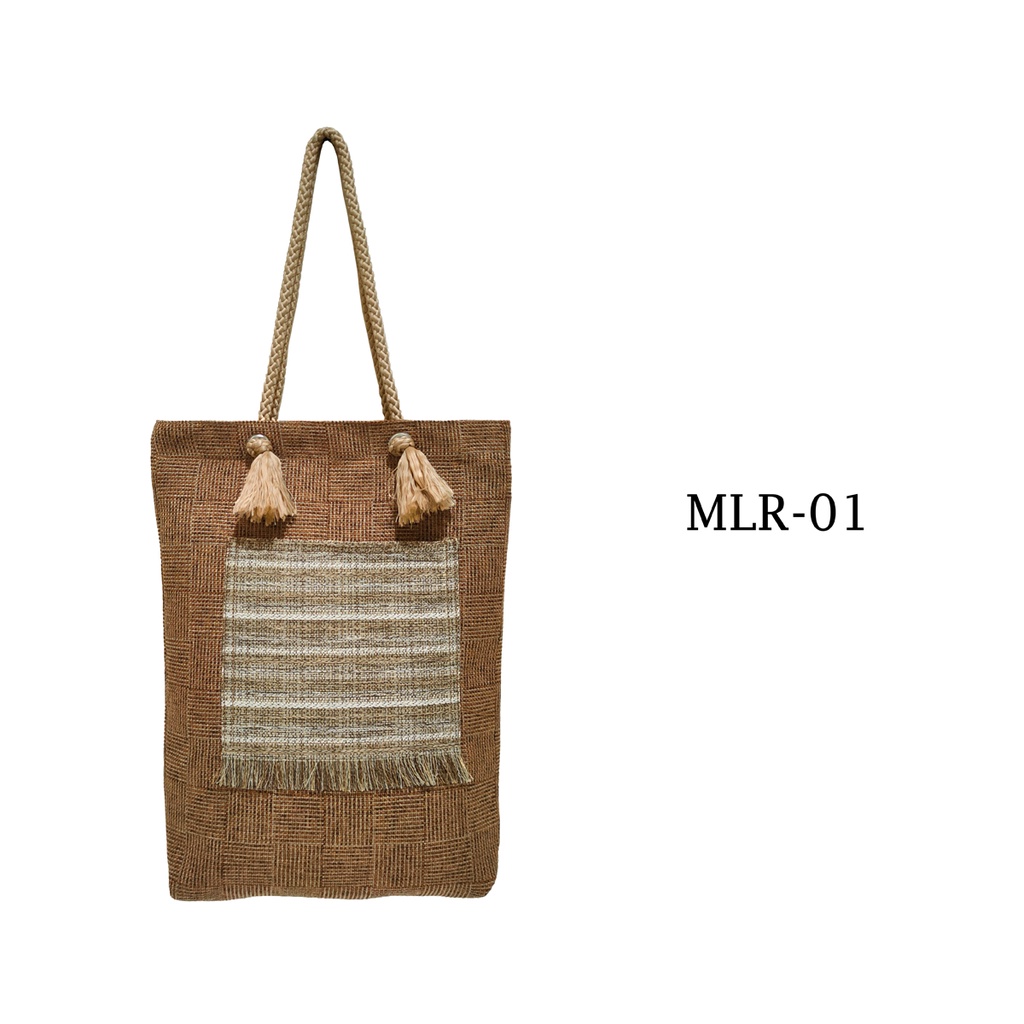 Tote Bag Tali Sumbu Kantong Depan Totebag Wanita 37x30x5cm Motif MLR-01