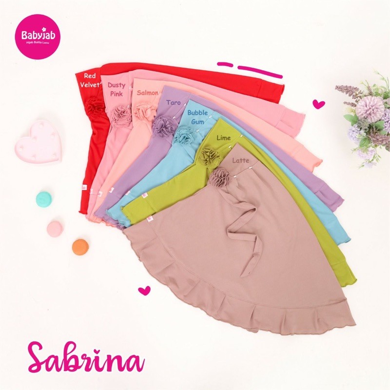 Babyjab Sabrina Jilbab Anak Lucu - Baby Jab Hijab Bergo Bayi Perempuan 0 1 2 3 4 5 6 7 Tahun