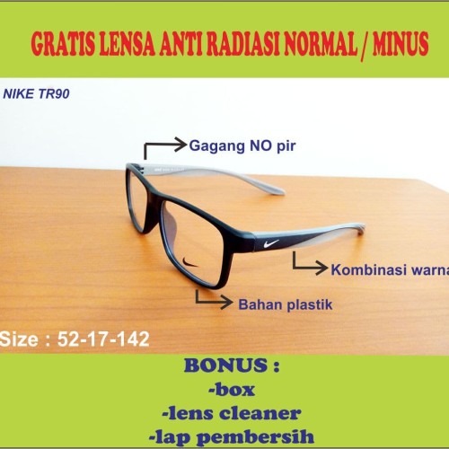 FRAME KACAMATA MINUS KOREA NIKE TR90 FREE LENSA ANTI RADIASI
