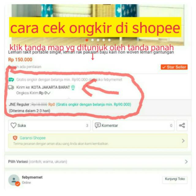 Amanah Store Cara Cek Ongkir Cek Harga Yg Bervariasi Di Shopee Shopee Indonesia