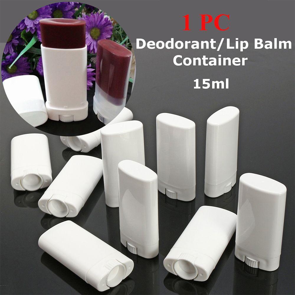 Rebuy Empty Lip Balm Tube 15ml Wadah Parfum Deodoran Plastik Solid Putih Dengan Tutup