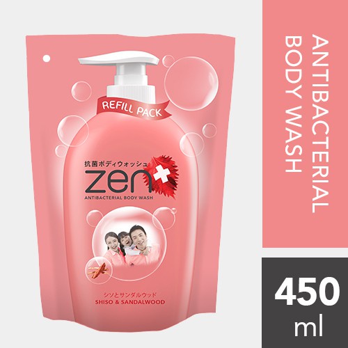 Jual Zen Antibacterial Body Wash Shiso & Sandalwood Refill 450mL