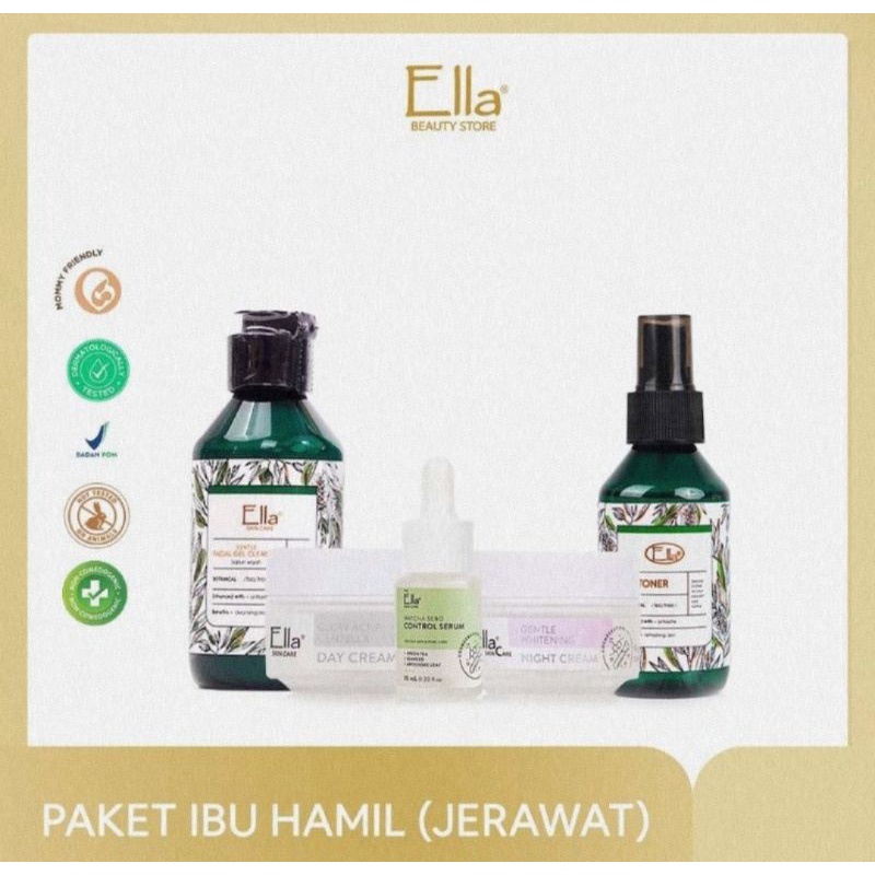 Paket ibu hamil bruntus jerawat  komplit Ella skincare