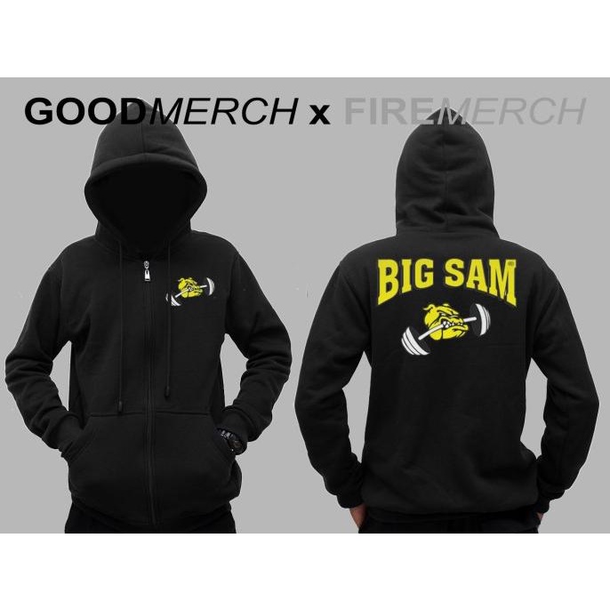 Jaket Hoodie Sweater Big Sam Gym Sweatshirt Zipper