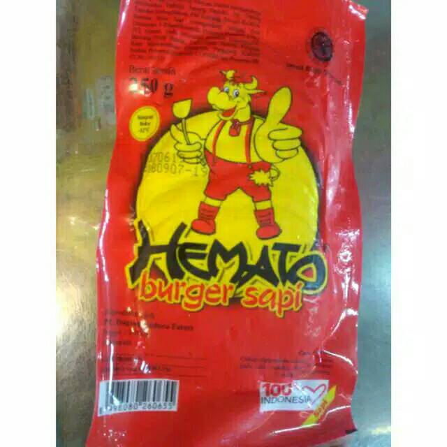 

Hemato Burger Daging Sapi isi 10s 250gr