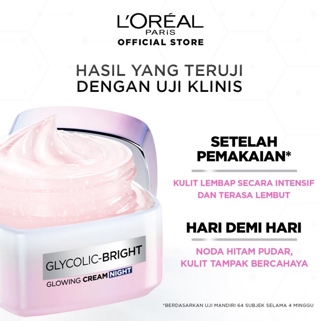 L'OREAL Paris Glycolic Bright Glowing Travel / Mini / Sample Size (Day &amp; Night Cream, Face Serum) Loreal