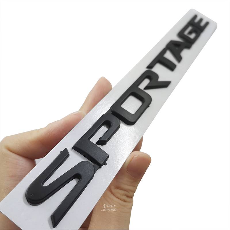 1pc Stiker Emblem Tulisan Sportage Bahan Abs Krom Warna Hitam Untuk Bagasi Belakang Mobil