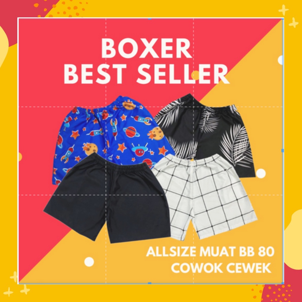 Boxer Pria Kolor Cowok Motif Unisex Remaja