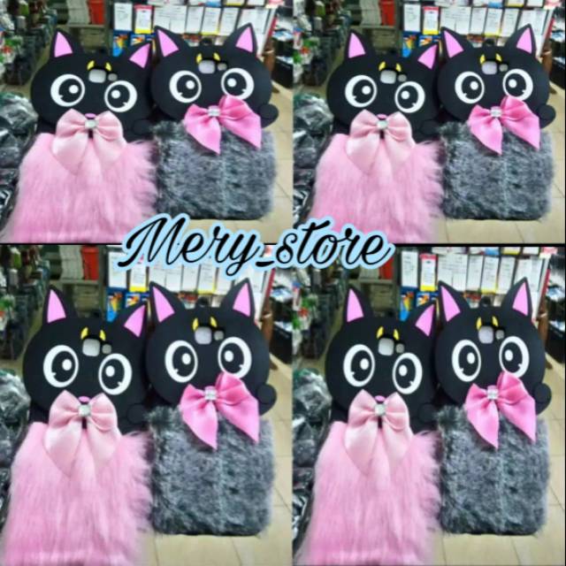 Vivo Y65 Softcase case karakter 3D case kucing bulu mini cat smile