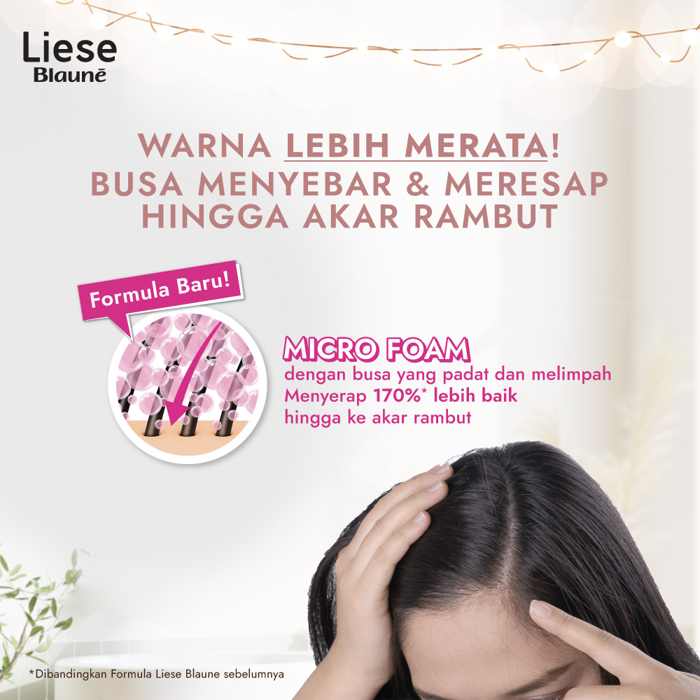 Liese Blaune Bubble Hair Color Cat Pewarna Rambut Natural Lavender Ash