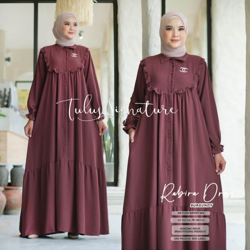 RABIRA DRESS BY TULUS SIGNATURE (DRESS MUSLIMAH) Dress polos modern