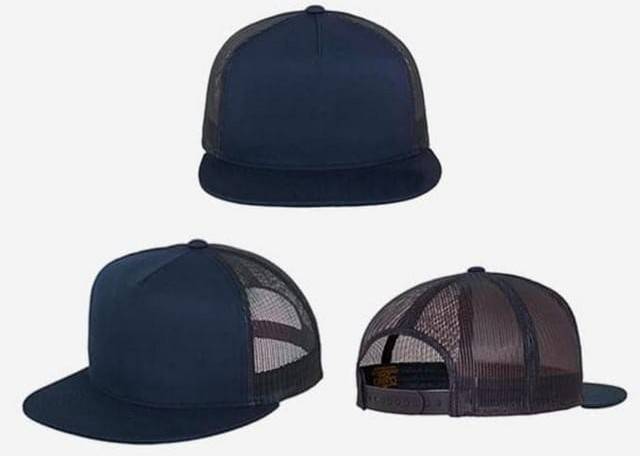 Topi Polos Snapback Jaring Biru Dongker Navy Polos