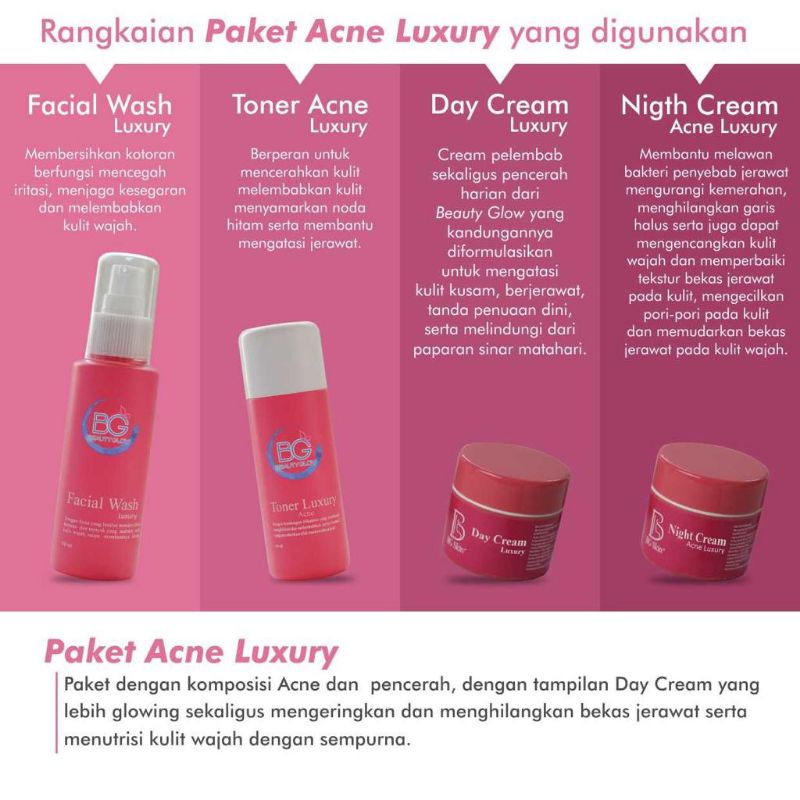 ACNE LUXURY BG (BEAUTY GLOW )SKINCARE
