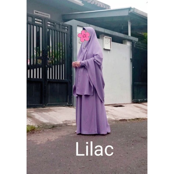 Gamis syari wolfis premium wolpeach set khimar cadar murah