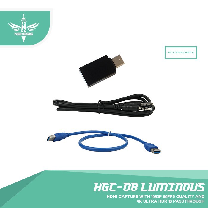 Usb 3.0 Hdmi video Capture game Nyk nemesis Live Streaming obs vlc adobe vmix 60fps 4k 1080p hdr  Luminous