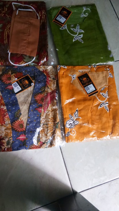 Benang Raja Atasan Batik Wanita Lengan Panjang Ukuran M L Xl