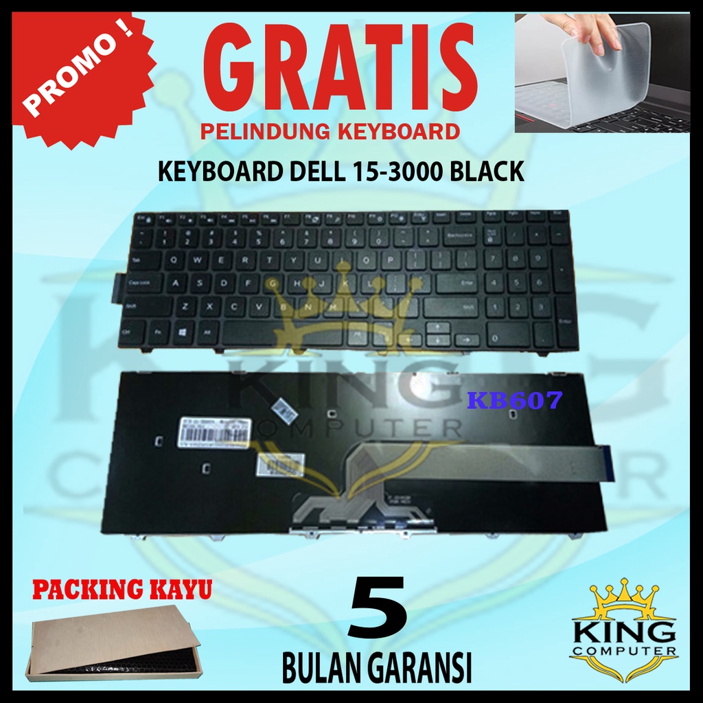 Keyboard Laptop Dell 15-3000 BlacK Free Keyboard Protector