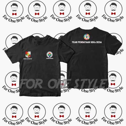 Kaos SDGs 04 - Kaos TEAM PENDATAAN SDGs DESA FREE NAMA - Kaos Baju KEMENDESA - KAOS PENDATAAN