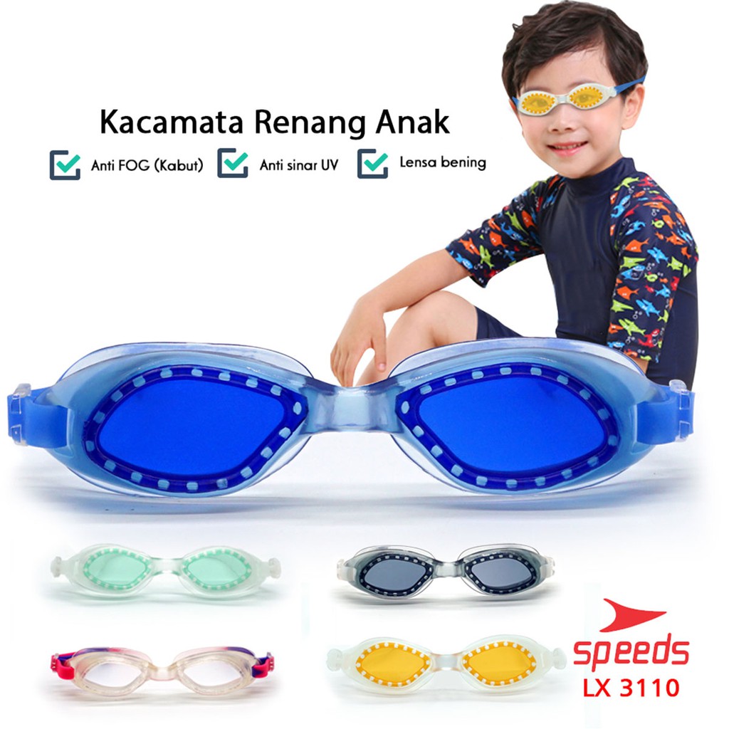 SPEEDS Kacamata renang anak Dewasa Remaja ANTI FOG & UV