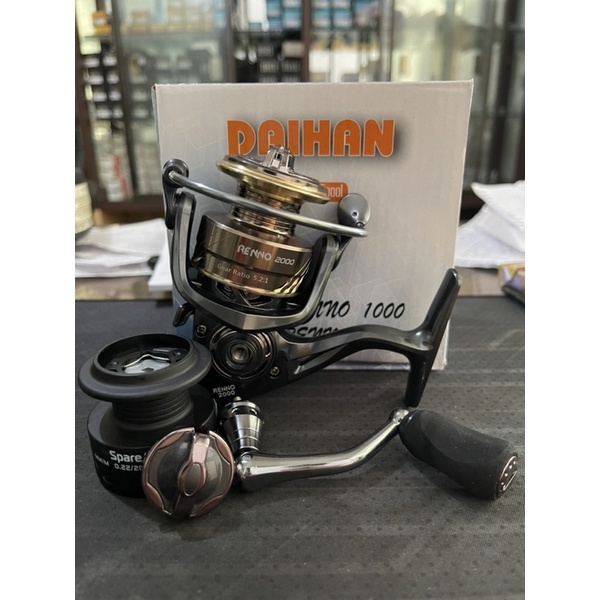 Reel Daihan New Reno Powerhandle Saltwater free spool dan tutup spool ukuran 1000-6000