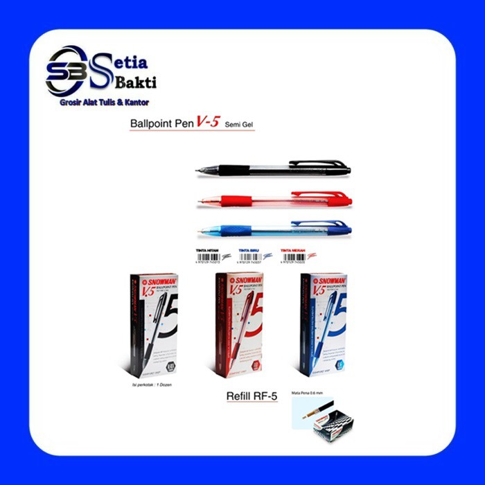 

SNOWMAN V5 Pulpen Retractable 0.7 mm - 1 Pcs