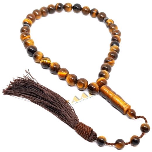 Tasbih Batu 33 Butir Natural Tiger Eye Tasbih Batu Akik Tasbih Model Baru