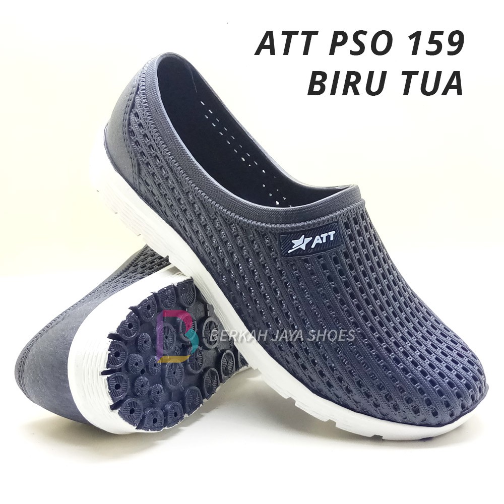 Sepatu Karet Pria - Sepatu Slip On Karet Pria ATT PSO 159 Varian Warna Anti Air dan Anti Slip