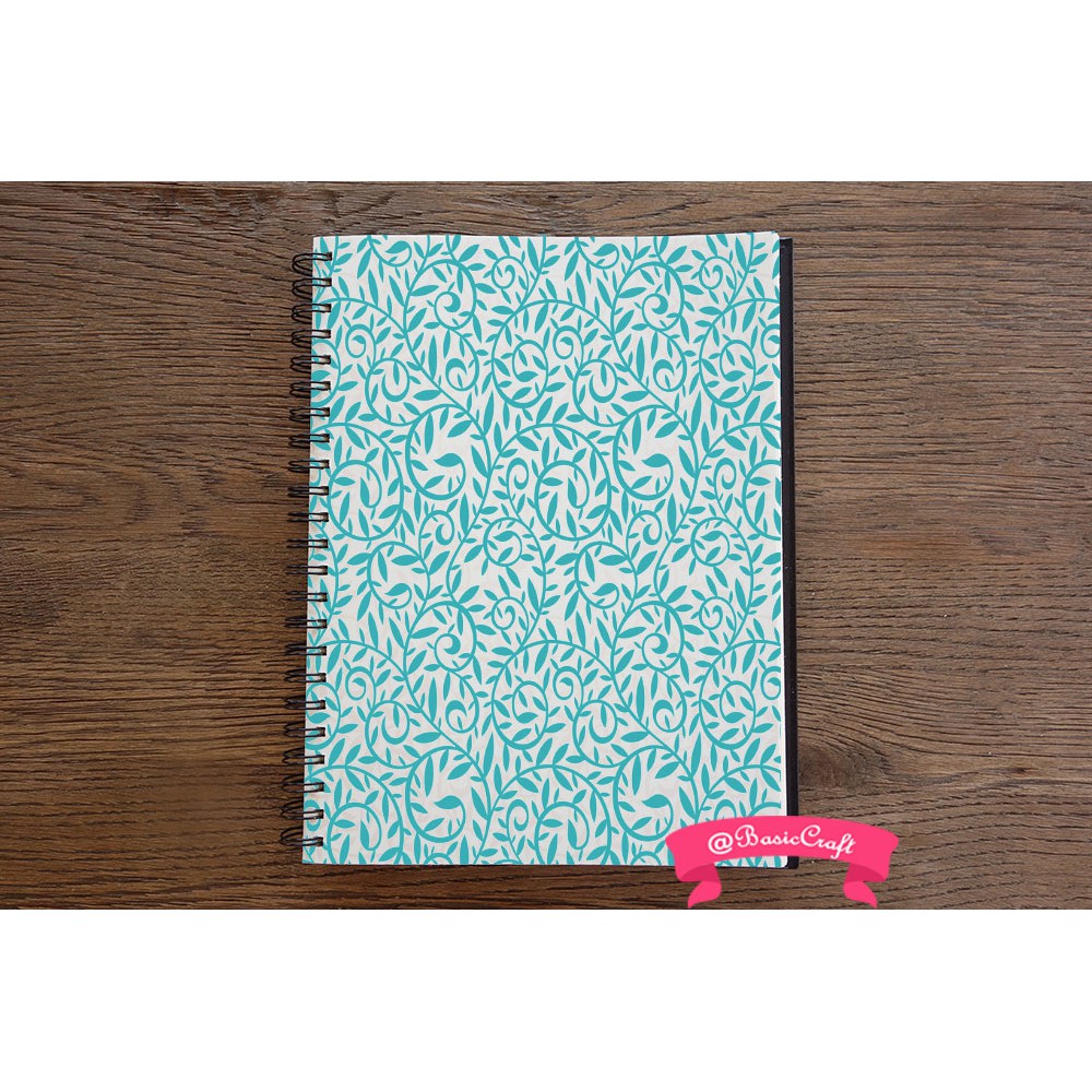 

Notebook / Sketchbook / Buku / Binder blue flower