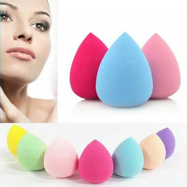 Sponge Blend bentuk TELUR - EGG DROP Spons Wajah - Spon Make Up Contour Beauty Blender Foundation