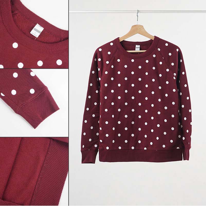 Sweatshirt Wanita- Fleece Relaxed Sweatshirt [OSW 01 GAB 2]-OSW 01 MP MAROON POL