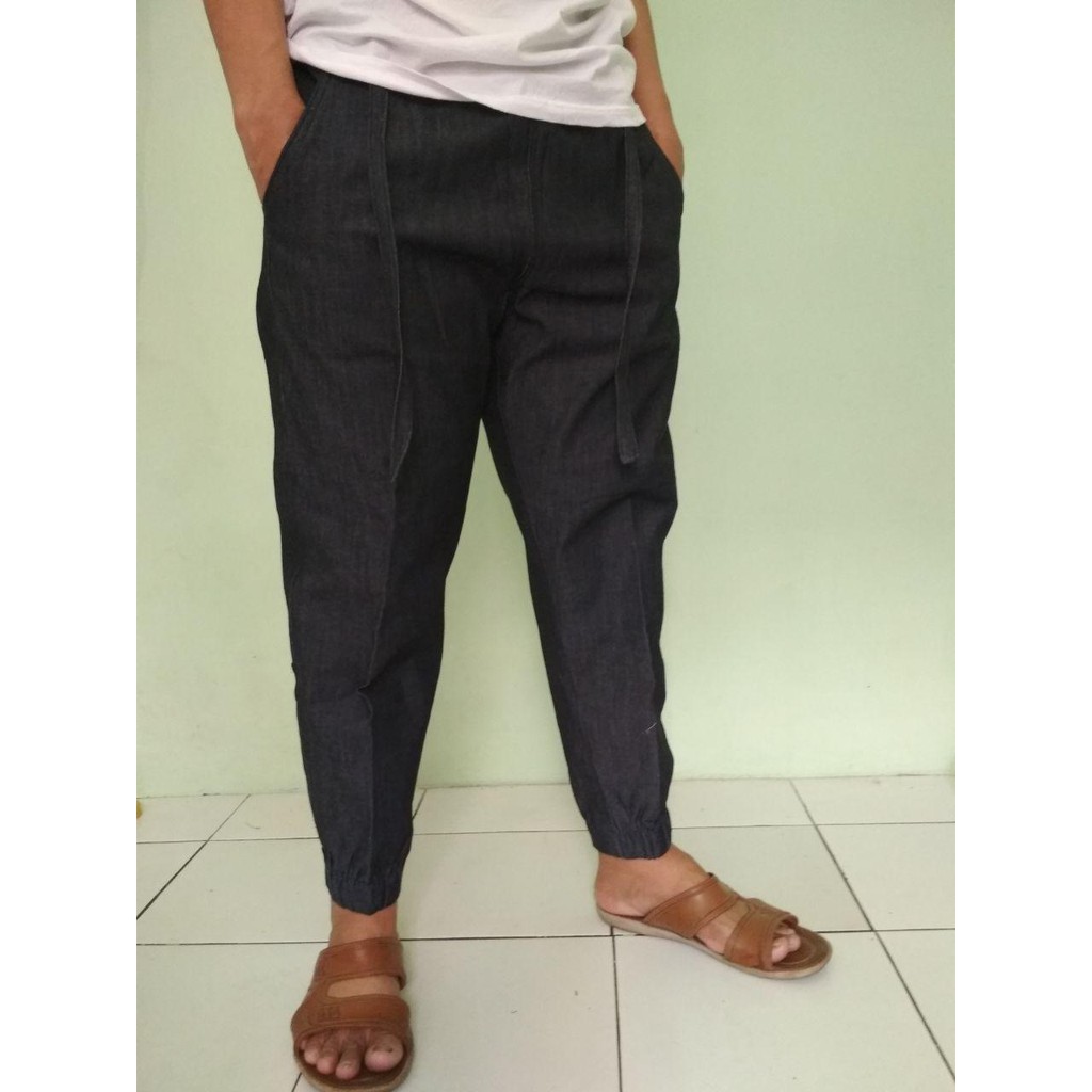 Celana Sirwal Yaman Levis Biru Dongker - Panjang 86 Cm (Kerut Bawah)
