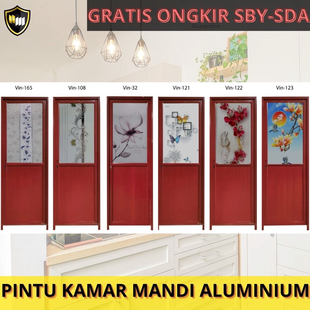 VINCITORY Pintu Kamar Mandi/ Pintu Kamar Mandi Aluminium PREMIUM/ Pintu Kamar