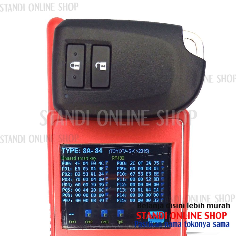 Remote Set Kunci Smartkey Toyota New Yaris Lele Original