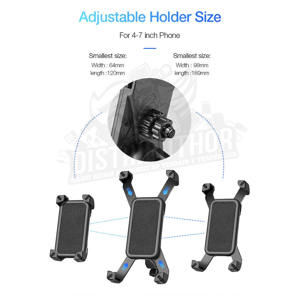 Phone stand holder motor penyangga hp penahan dudukan handphone SPION di motor anti slip aman bracket phone NBX06