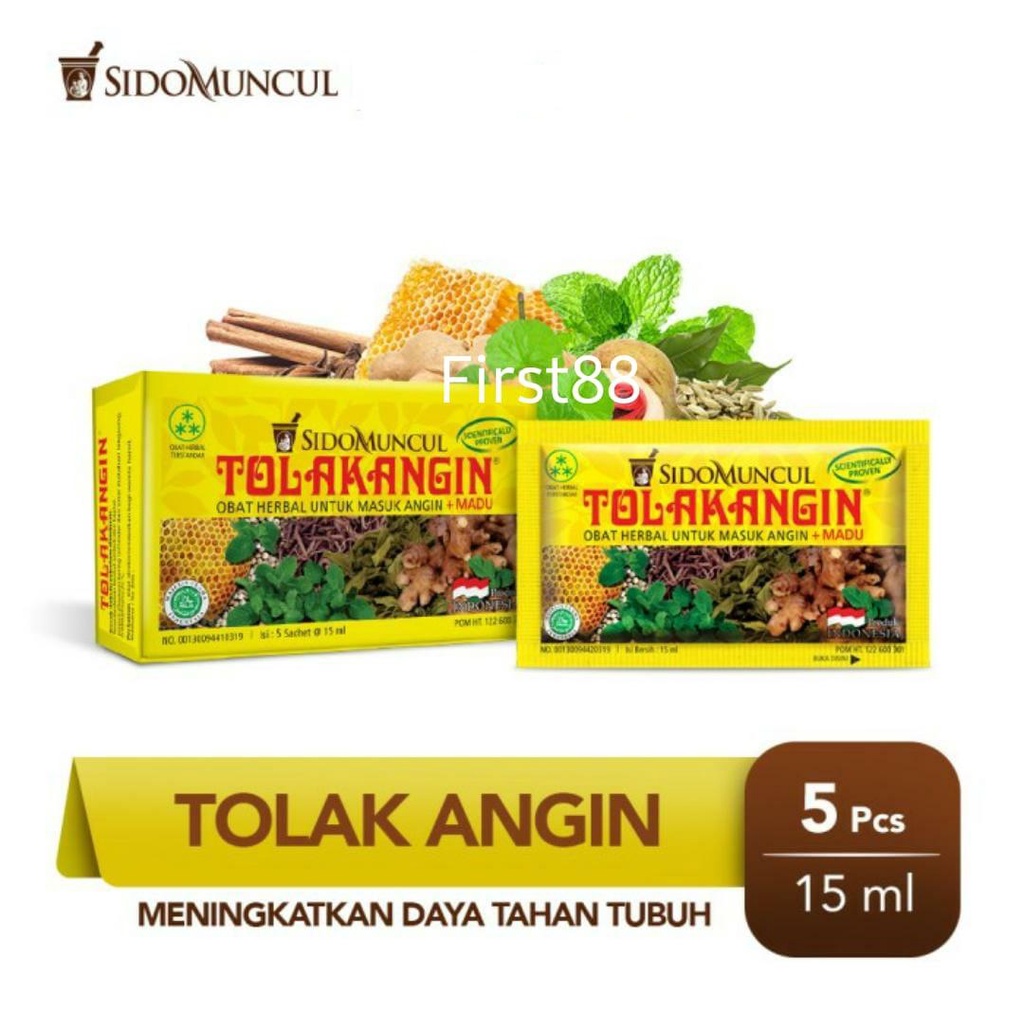 Tolak Angin Cair Dus 5's Herbal - Masuk Angin Mual Flu Demam