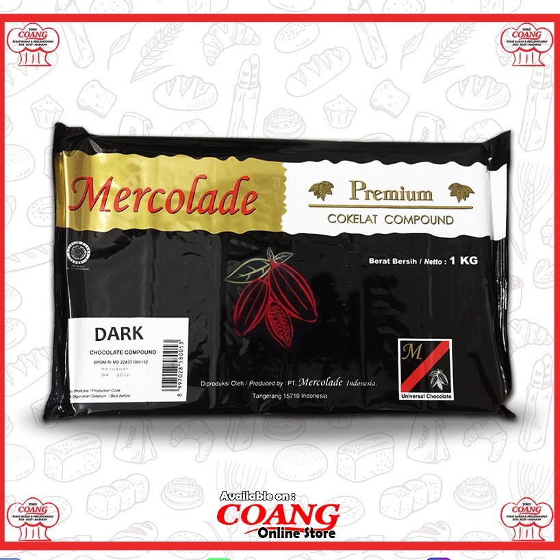 

MERCOLADE DARK COMPOUND 1 KG - COKLAT COMPOUND BATANG