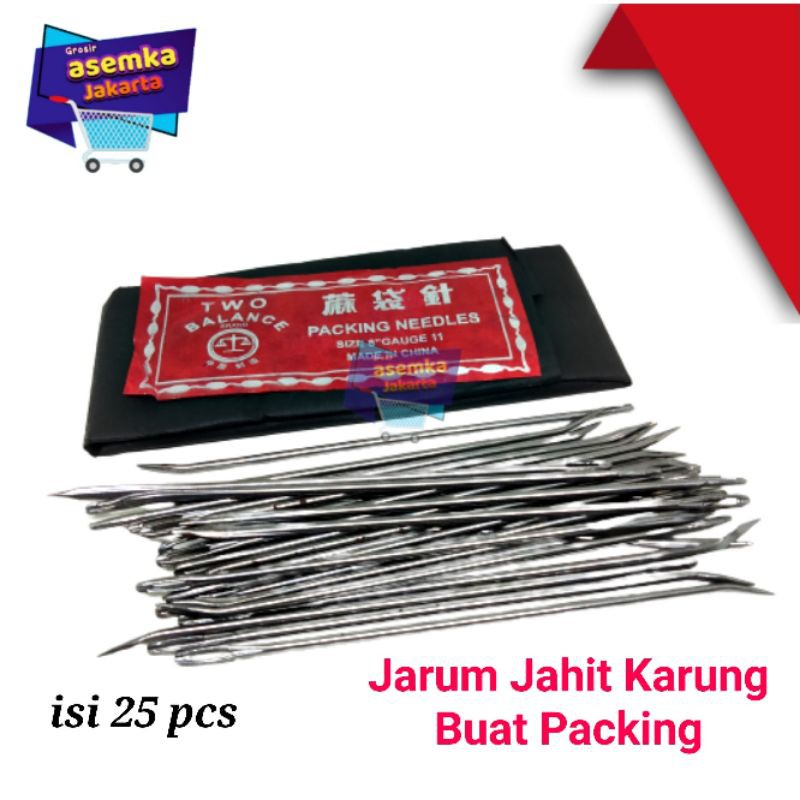 Jarum Jahit Karung Packing Needles isi 25pcs Grosir