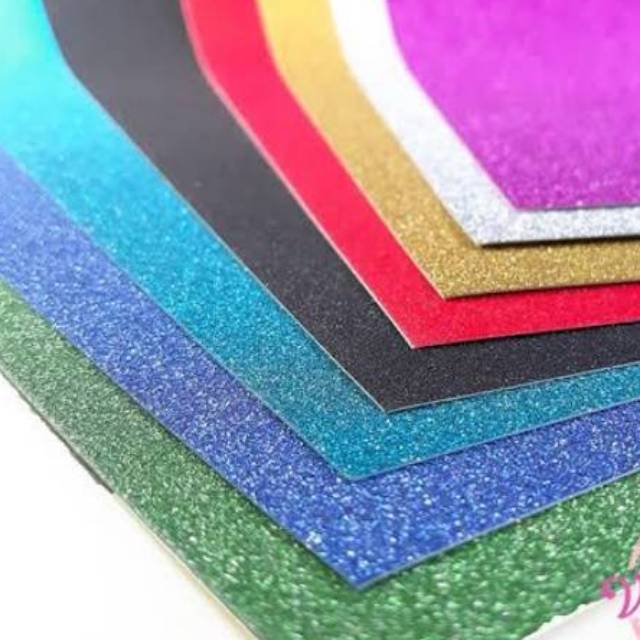 1 LEMBAR KERTAS  KARTON GLITTER  HOLOGRAPHIC PAPER 250GSM 