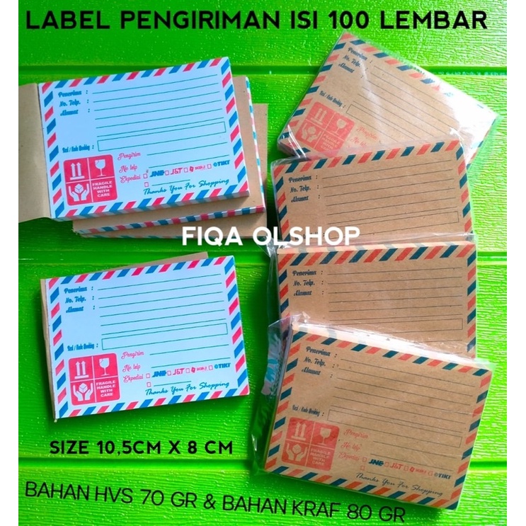 

LABEL PENGIRIMAN KERTAS KRAF ISI 100 LEMBAR | LABEL KERTAS KRAF MURAH ISI 100 LEMBAR