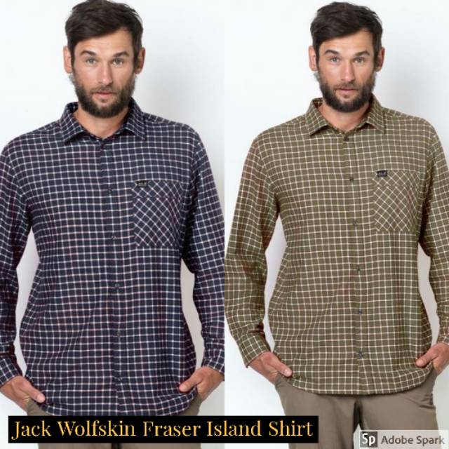 Kemeja Flannel Big Size Jack Wolfskin Original
