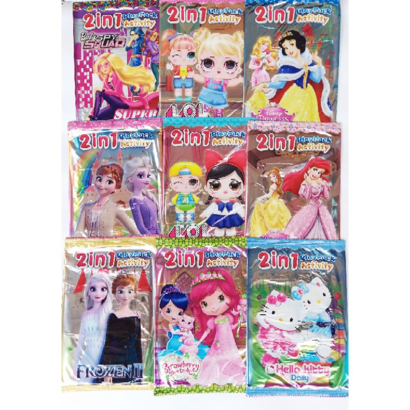 

Mainan Aktivitas 2in1 Buku + BP Anak Cewe LOL Princess Frozen HK Murah