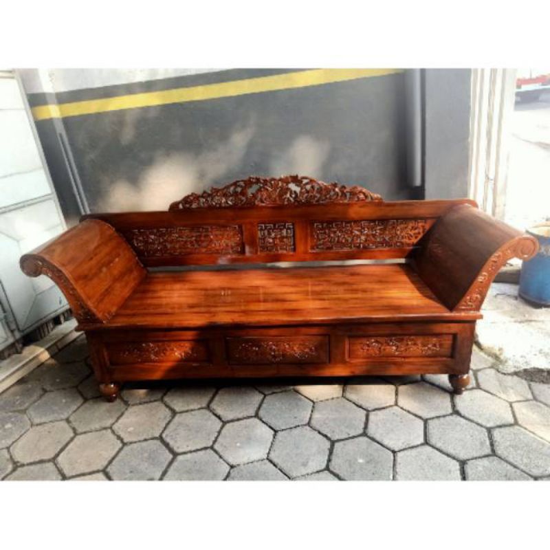 Bangku Jati Kursi Panjang Ukir Jati Kursi Tamu Jati Kursi Teras Jati Furniture Mebel MURAH LARIS