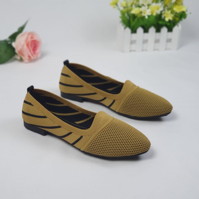 KAYZINEVA Sepatu Flat Rajut Import Wanita CC 01