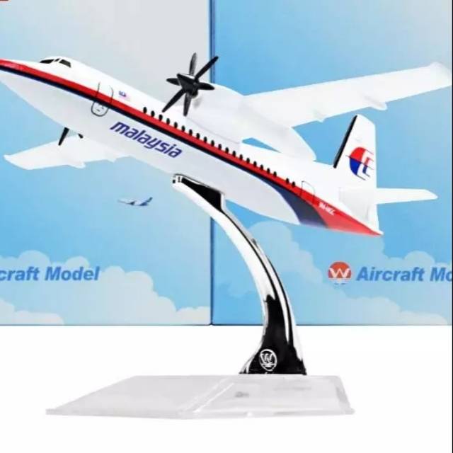 Miniatur Pesawat Malaysia Fokker F-50
