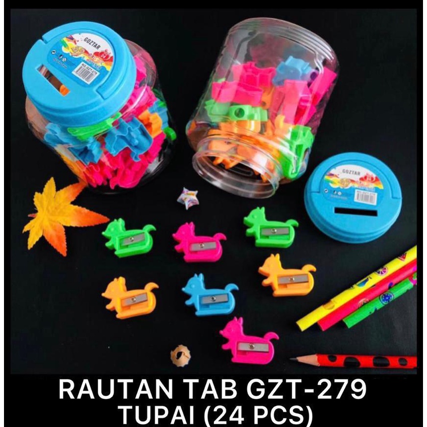 

LJK SHOP - SERUTAN PENSIL / RAUTAN PENSIL ISI 24 PCS TOPLES BENTUK TUPAI GROSIR RAUTAN