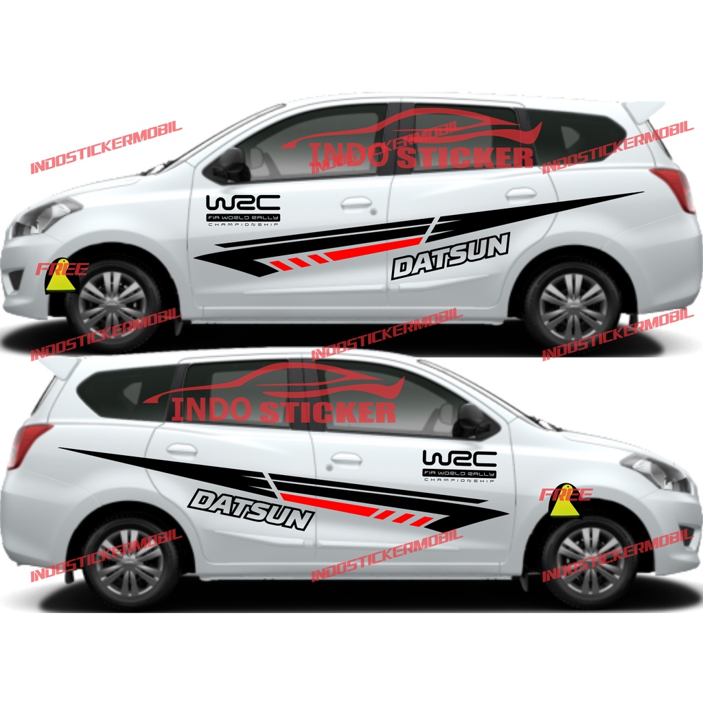 STICKER STIKER MOBIL DATSUN GO PLUS PANCA 3 BARIS STICKER LIST STRIPE MOBIL DATSUN GO TIGA BARIS
