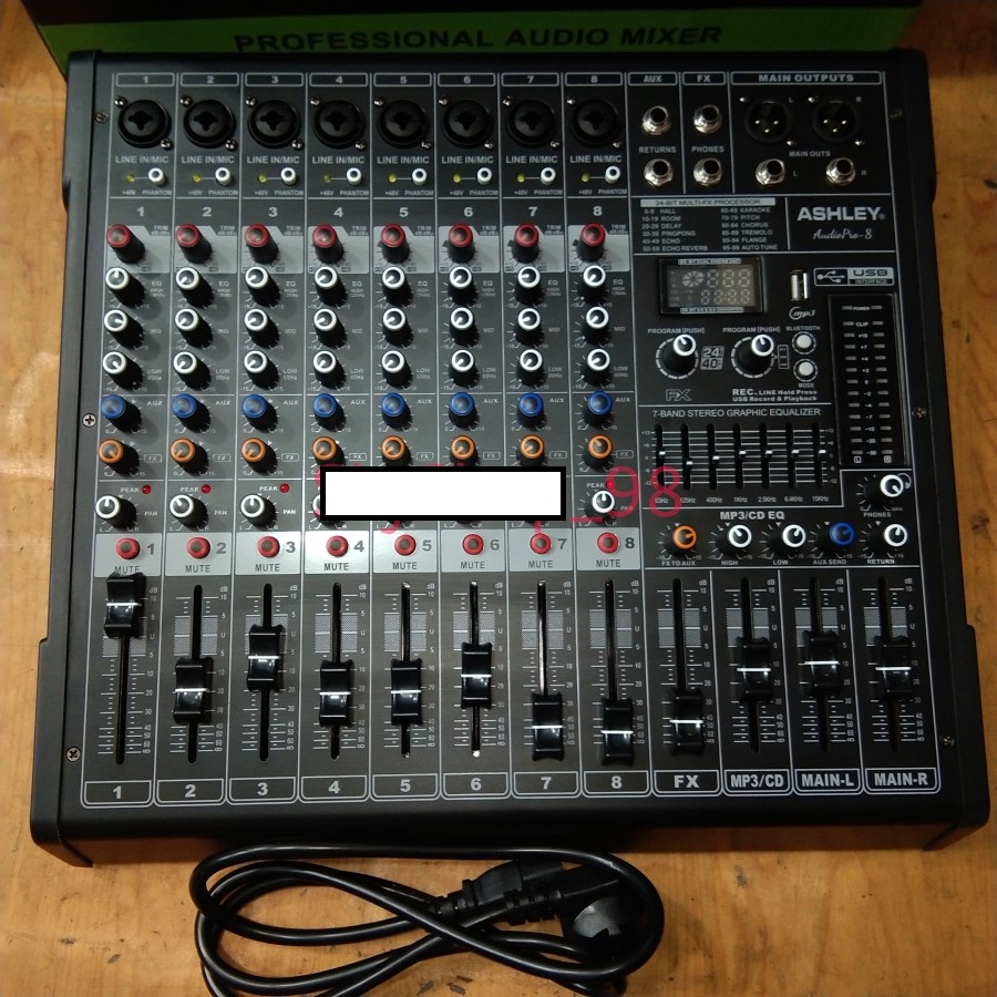 Mixer ASHLEY Audio Pro 8 channel Selection AudioPro 8 Bluetooth Recording ORIGINAL