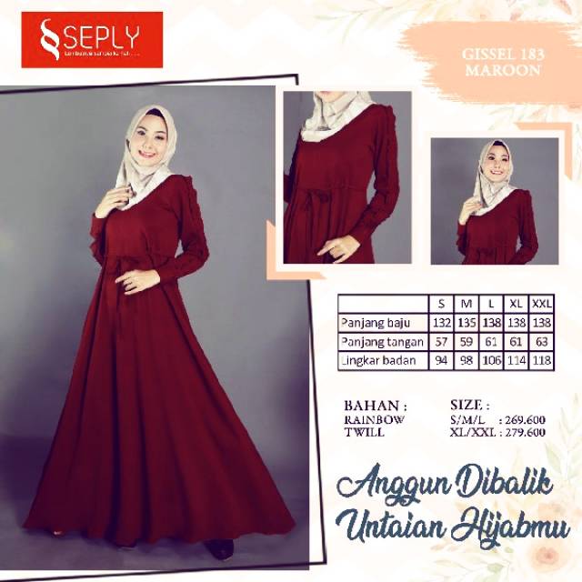 GAMIS SEPLY gisel 183 maroon
